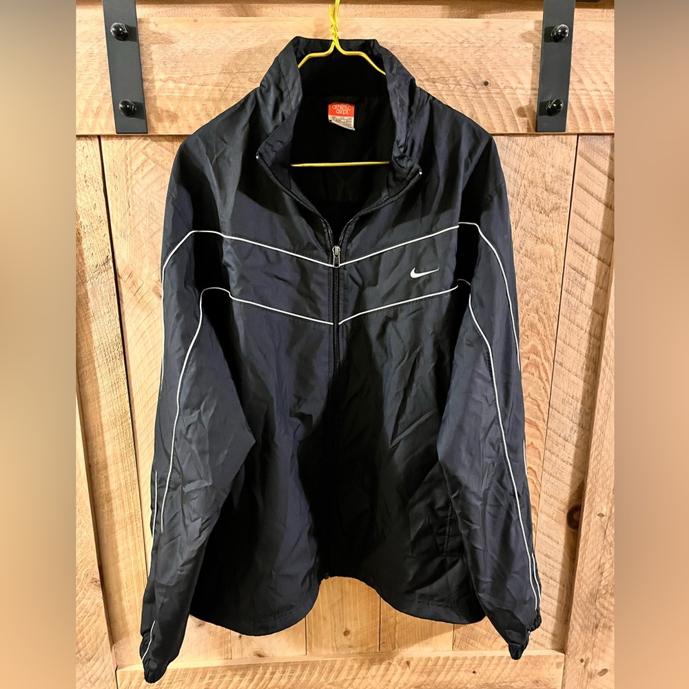Vintage NIKE Black Wind Breaker Jacket. Men’s XXL